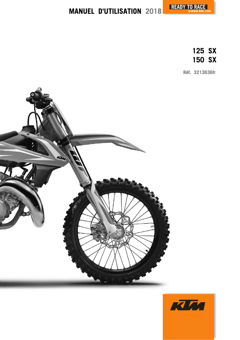Page 1 of the manual User Manual KTM 125 SX (2018)