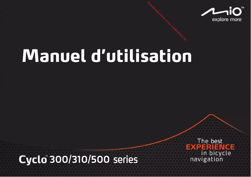 Page 1 de la notice Manuel utilisateur Mio Cyclo 315