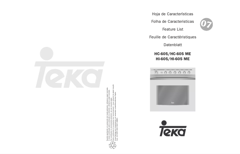 Page n°1 - Manuel utilisateur Teka HC-605