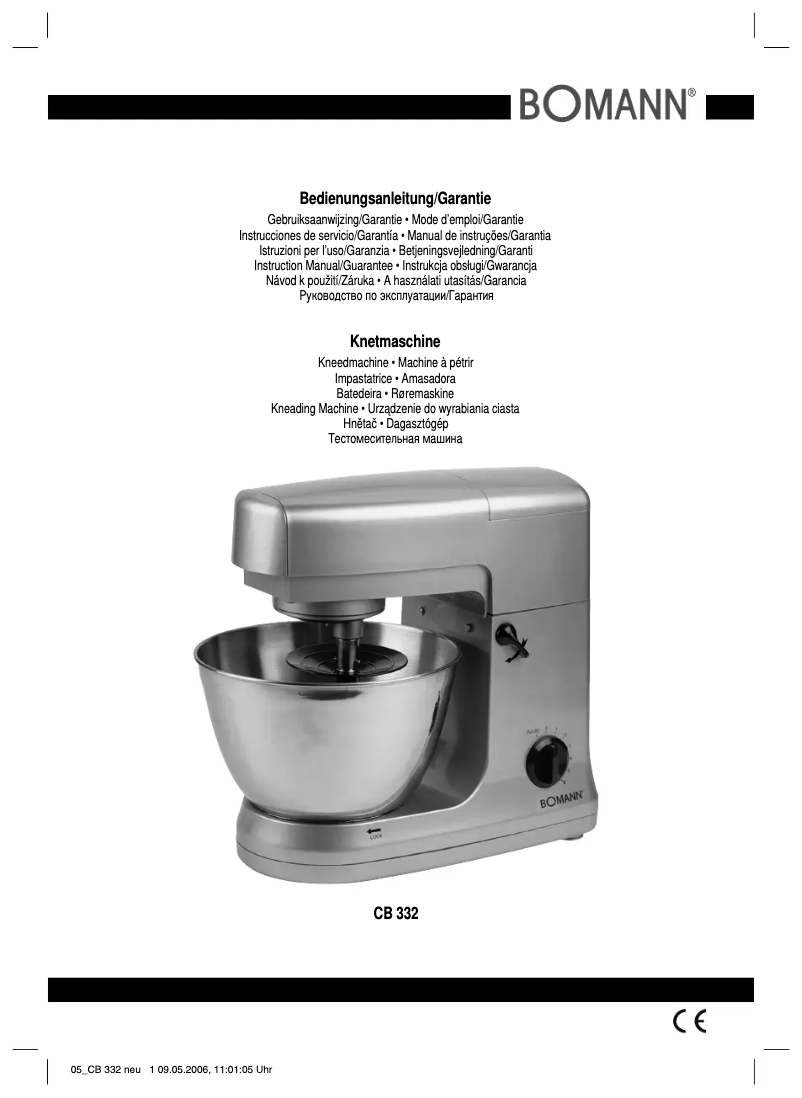 Image de la première page du manuel de l'appareil CB 332
