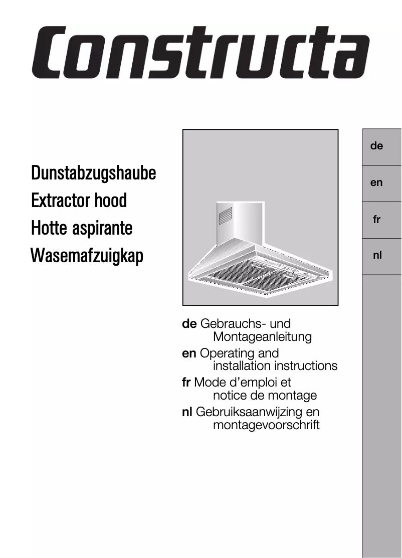 Page n°1 - Manuel utilisateur Constructa CD616150