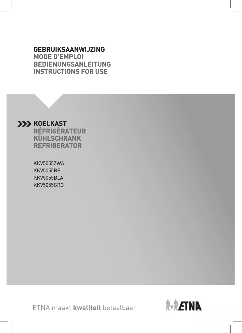 Page n°1 - Manuel utilisateur Etna KKV5055ZWA