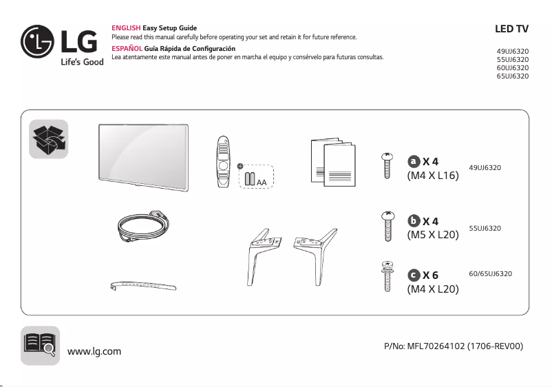 Image de la première page du manuel de l'appareil 55UJ6320