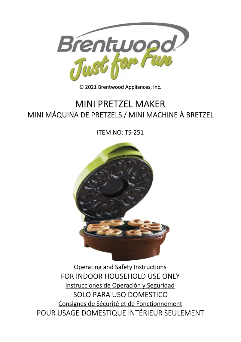 Página 1 del manual Manual de usuario Brentwood TS-251