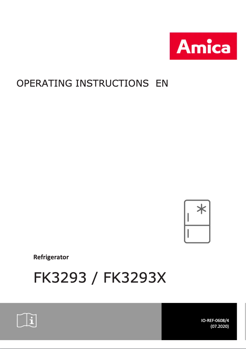 Page n°1 - Manuel utilisateur Amica FK3293X