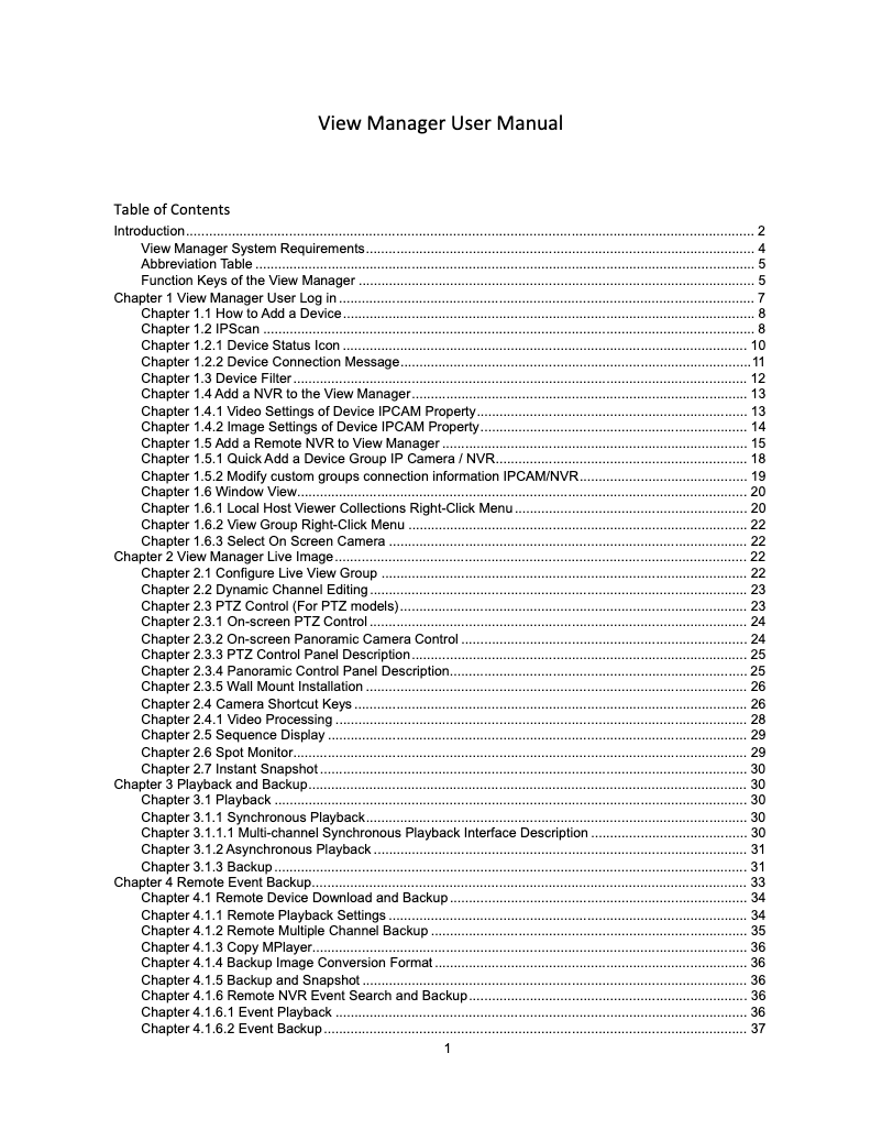 Page n°1 - Manuel utilisateur TRENDnet TV-IP1514PI