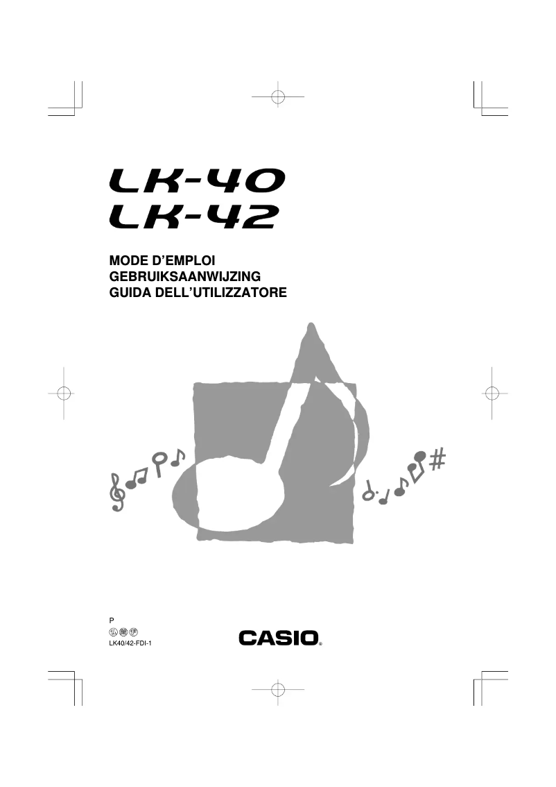Page n°1 - Manuel utilisateur Casio LK-40