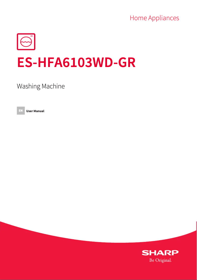 Page n°1 - Manuel utilisateur Sharp ES-HFA6103WD-GR