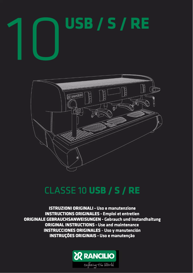 Page n°1 - Manuel utilisateur Rancilio Classe 10