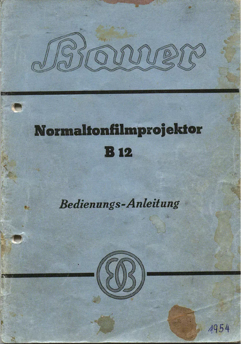 Page n°1 - Manuel utilisateur Bauer B12