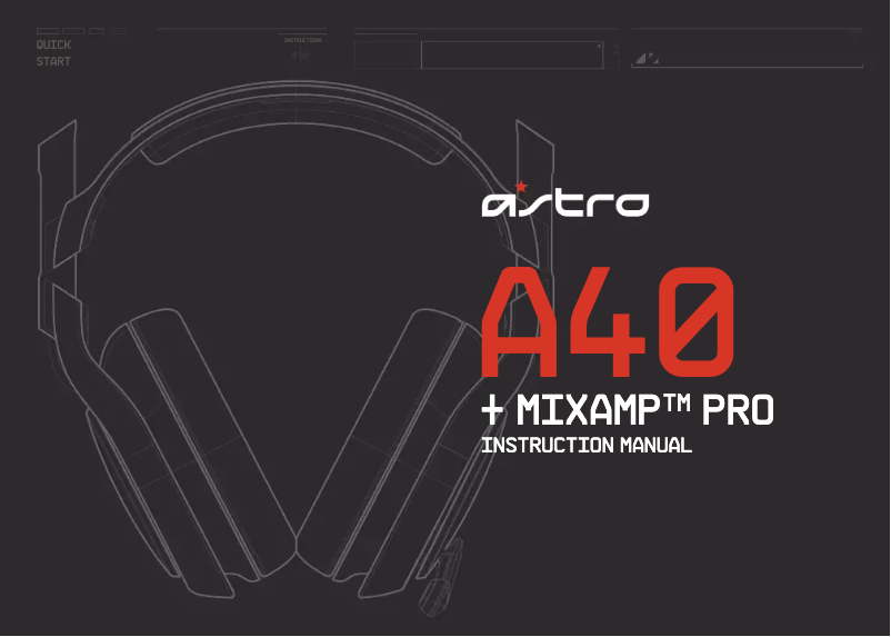 Page n°1 - Manuel utilisateur Astro A40 TR
