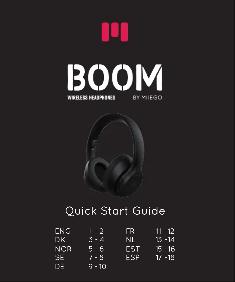 Page n°1 - Manuel utilisateur Miiego BOOM