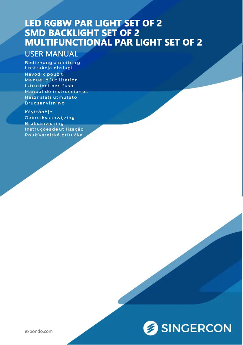 Page n°1 - Manuel utilisateur Singercon CON.LED-105