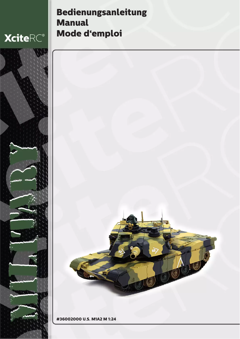Page n°1 - Manuel utilisateur XciteRC U.S. M1A2