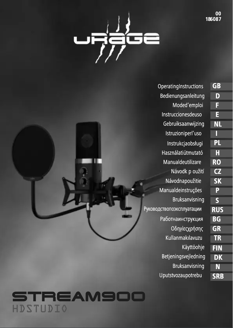 Imagen de la primera página del manual del dispositivo uRage Stream 900 HD Studio