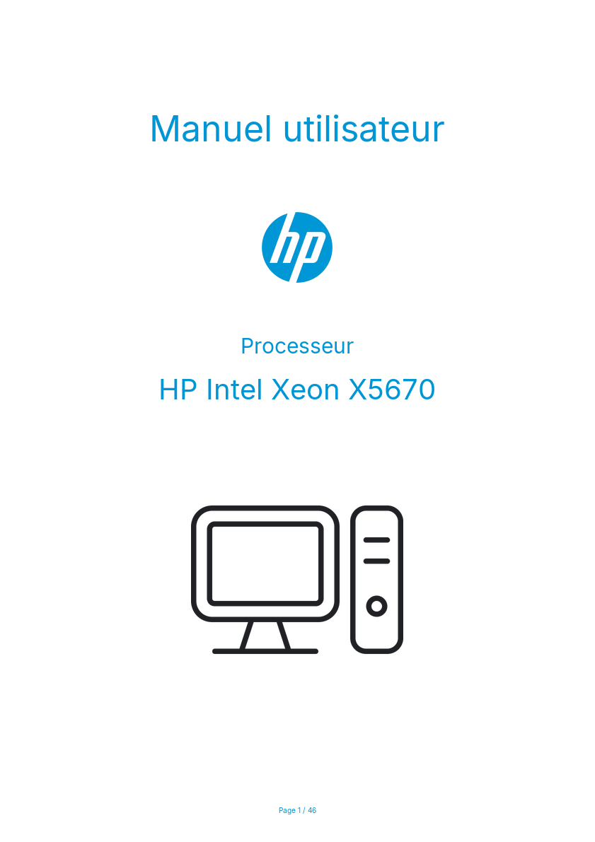 Page n°1 - Manuel utilisateur HP Intel Xeon X5670