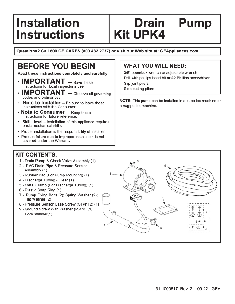 Image de la première page du manuel de l'appareil UPK4