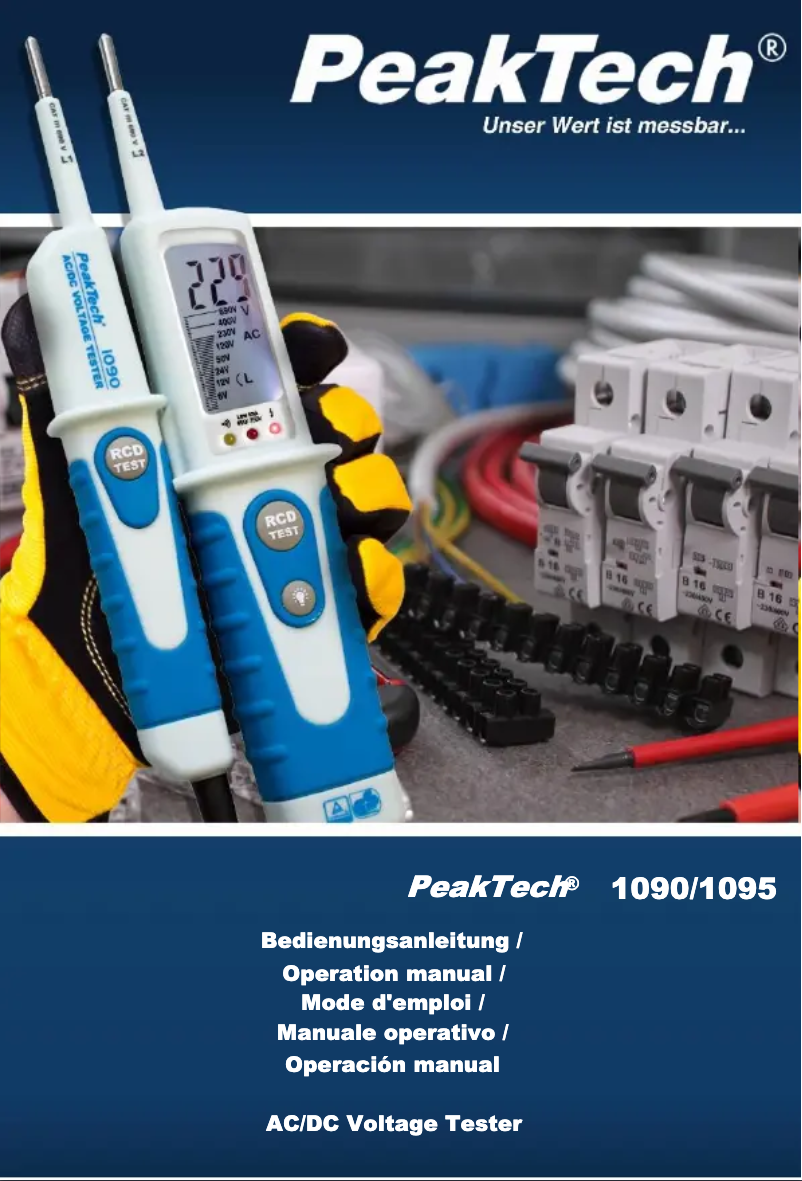 Page 1 de la notice Manuel utilisateur PeakTech 1095