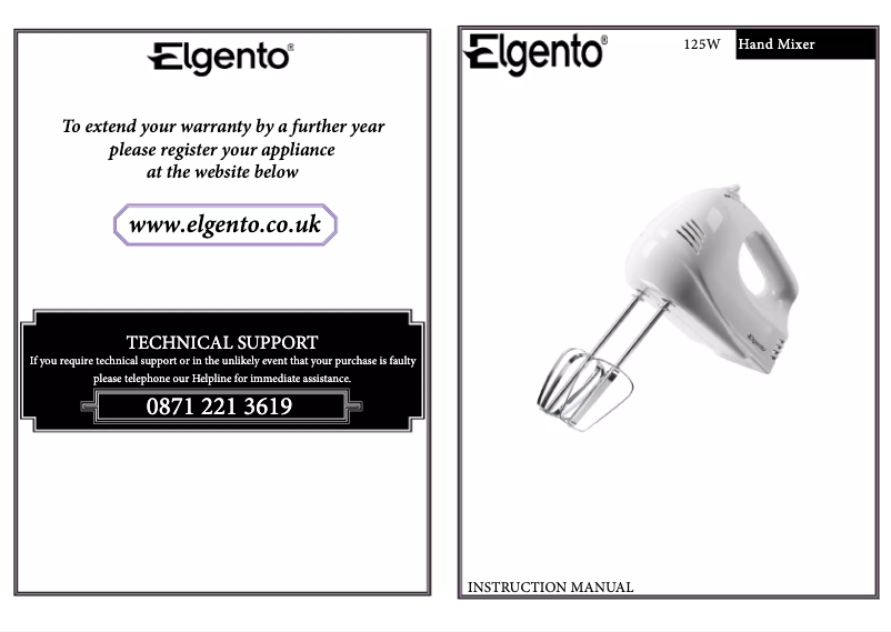 Page n°1 - Manuel utilisateur Elgento E12001