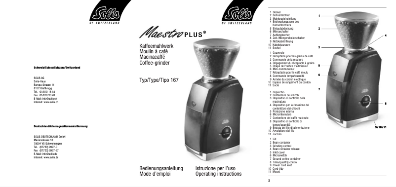 Page n°1 - Manuel utilisateur Solis Maestro Plus 167