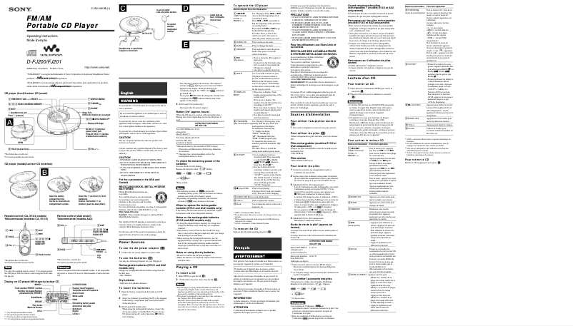 Image de la première page du manuel de l'appareil D-FJ201