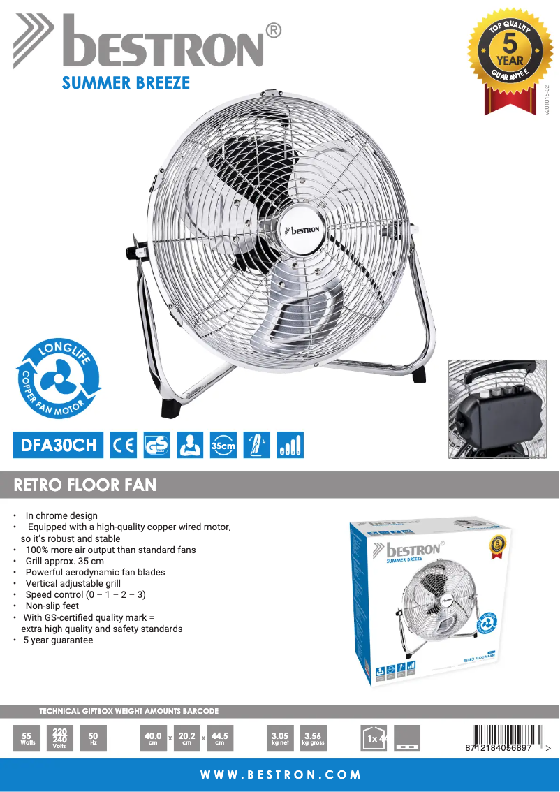 Image de la première page du manuel de l'appareil Summer Breeze DFA30CH