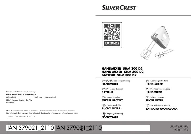 Image de la première page du manuel de l'appareil SHM 300 C1