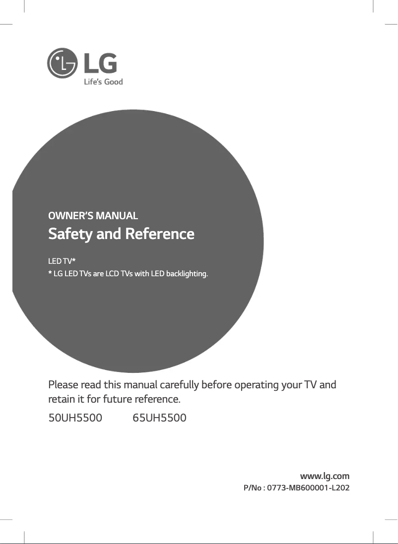 Página 1 del manual Manual de usuario LG 50UH5500