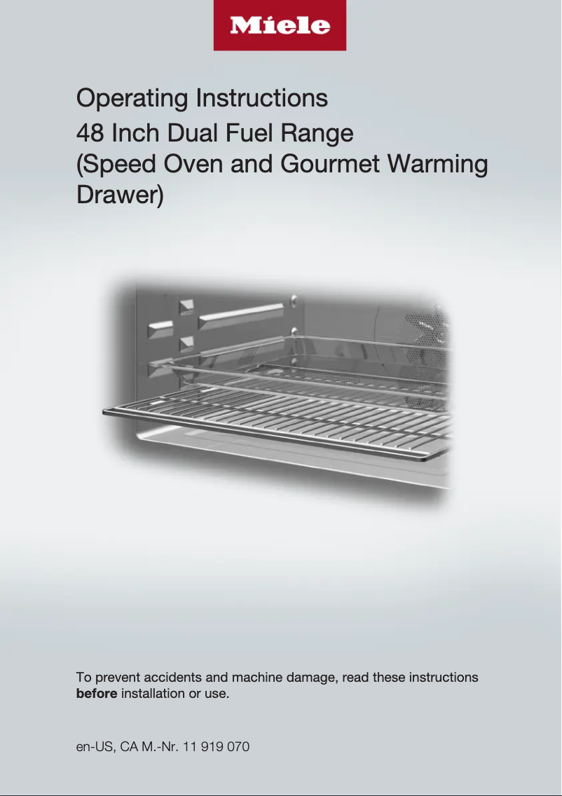 Page n°1 - Guide d'installation Miele HR 1956-3 G DF GD