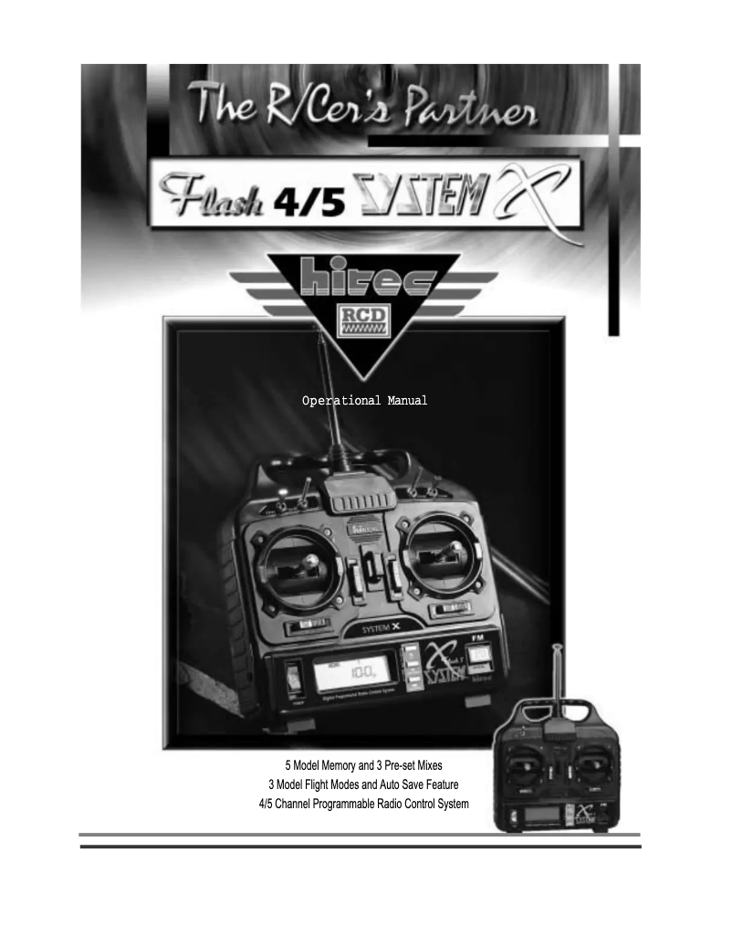 Page n°1 - Manuel utilisateur Hitec Flash 4SX