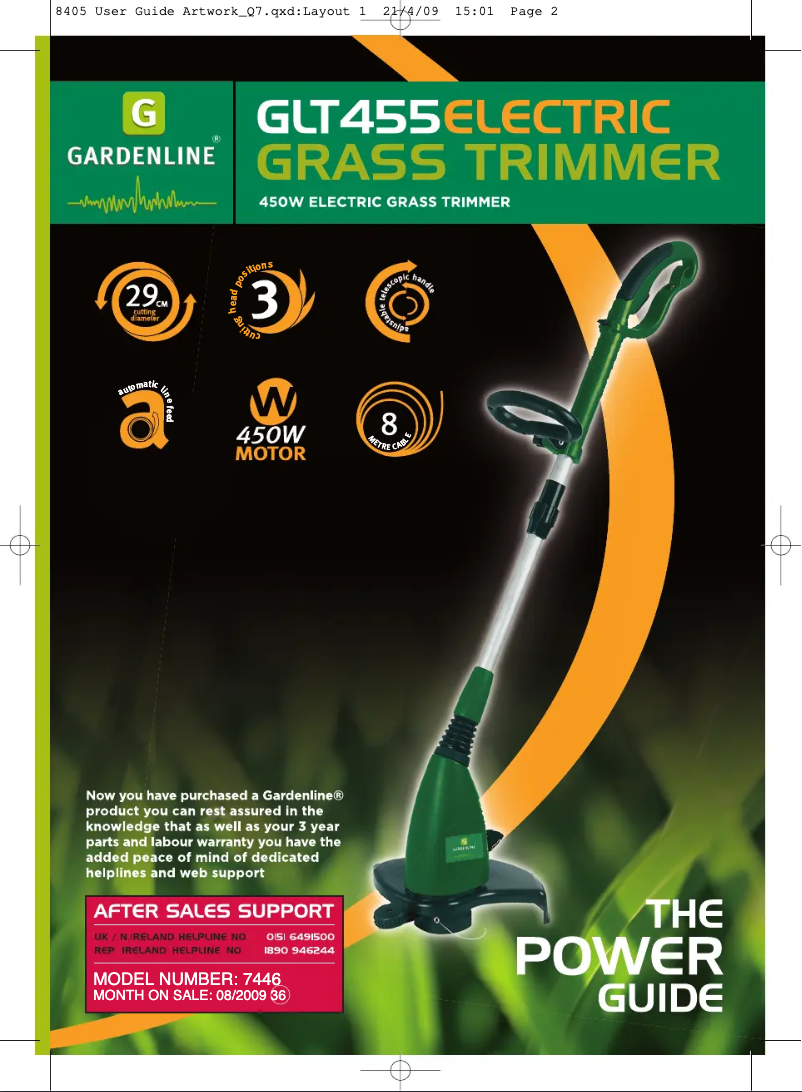 Image de la première page du manuel de l'appareil GLT 455