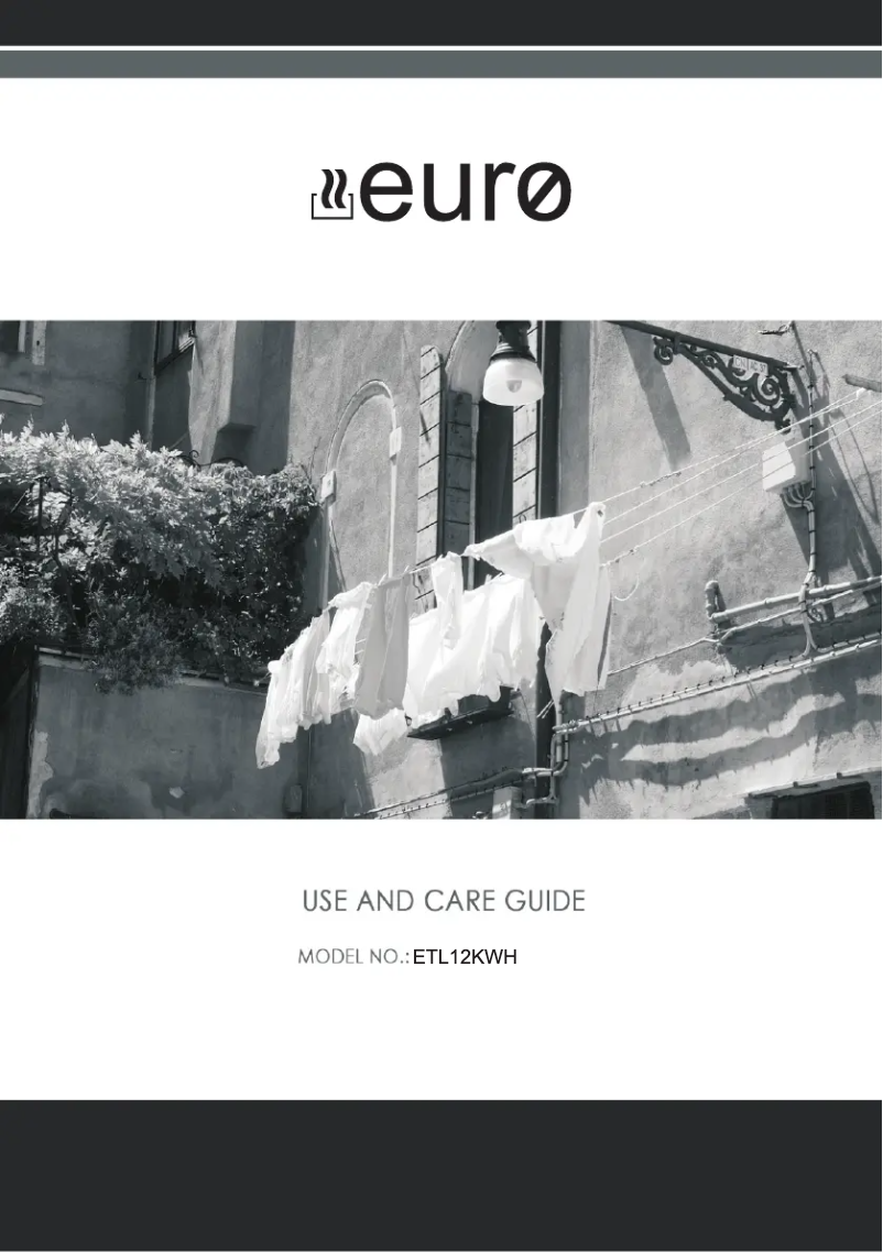 Page n°1 - Manuel utilisateur Eurom ETL12KWH