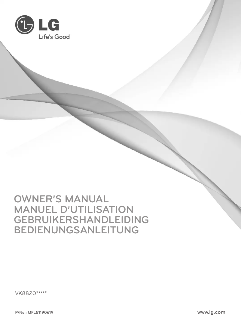 Page n°1 - Manuel utilisateur LG VK8820