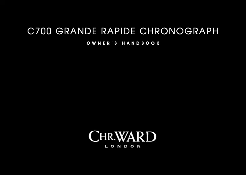 Page 1 de la notice Manuel utilisateur Christopher Ward C700 Grande Rapide