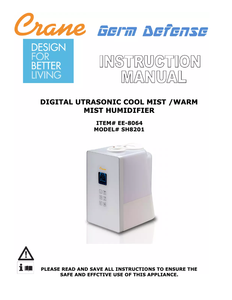 Page 1 de la notice Manuel utilisateur Crane EE-8064