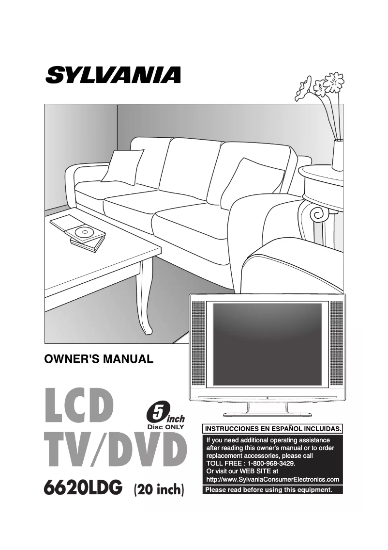 Page n°1 - Manuel utilisateur Sylvania 6620LDG