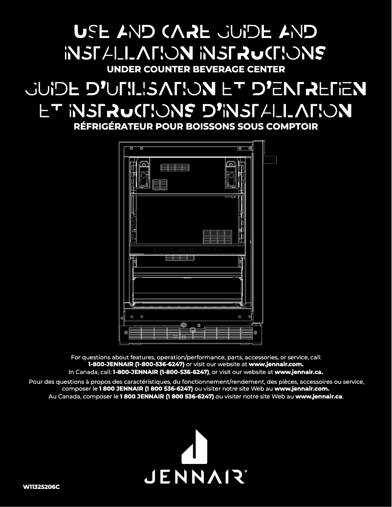 Page n°1 - Guide d'installation JennAir JUBFL242HM