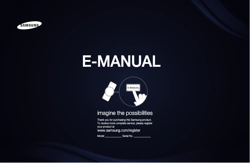 Page n°1 - Manuel utilisateur Samsung UA46D7000
