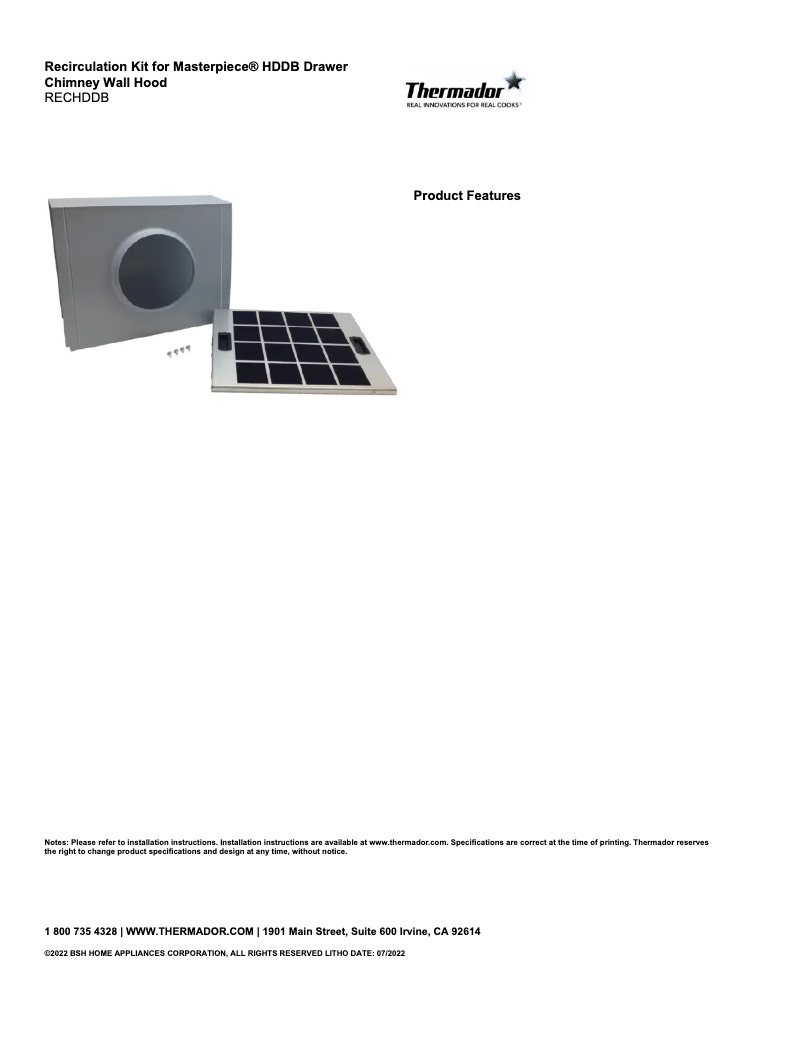 Image de la première page du manuel de l'appareil RECHDDB