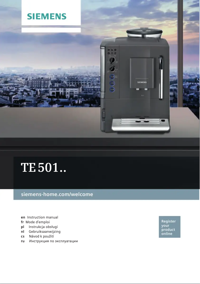 Page n°1 - Manuel d'utilisation et d'entretien Siemens TE501201RW