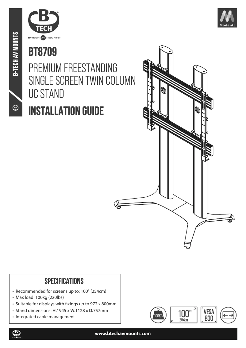 Página 1 del manual Manual de usuario B-Tech BT8709