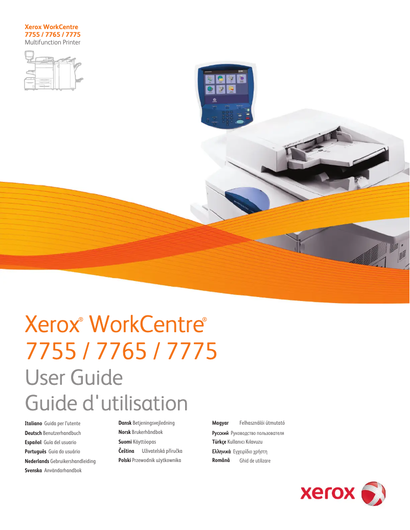 Page 1 de la notice Manuel utilisateur Xerox WorkCentre 7755V R
