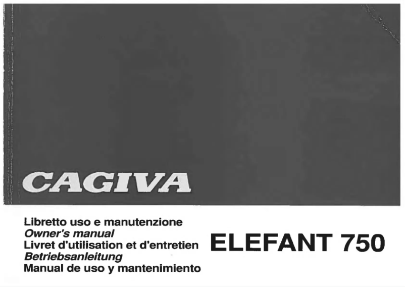 Page 1 de la notice Manuel utilisateur Cagiva Elefant 750 (1997) 