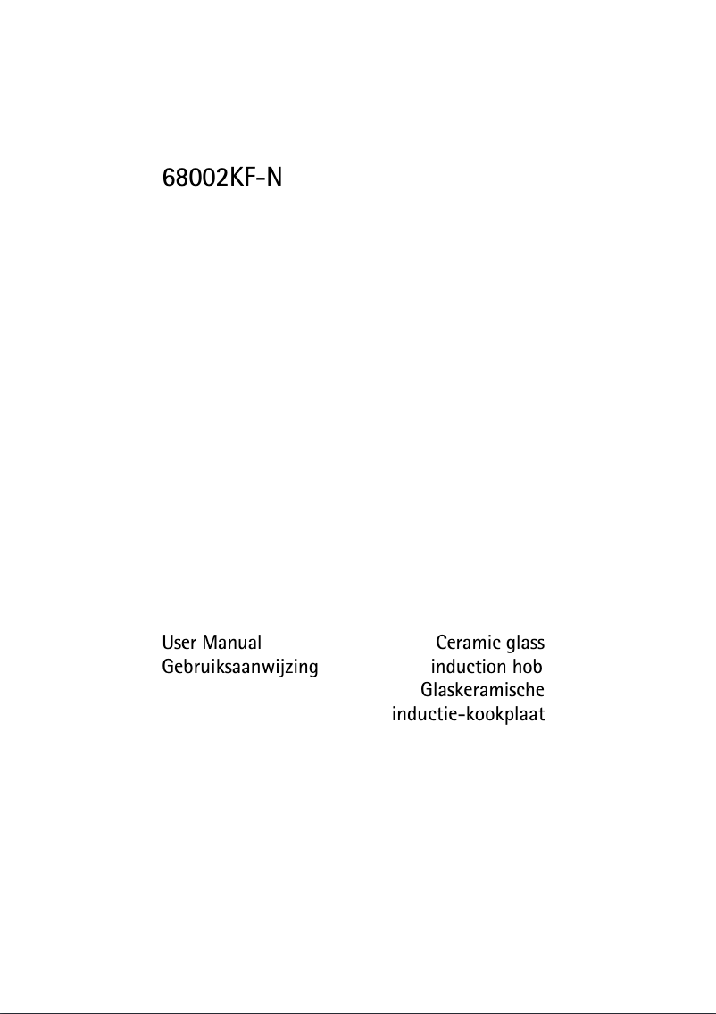 Page n°1 - Manuel utilisateur AEG-Electrolux 68002 KF N