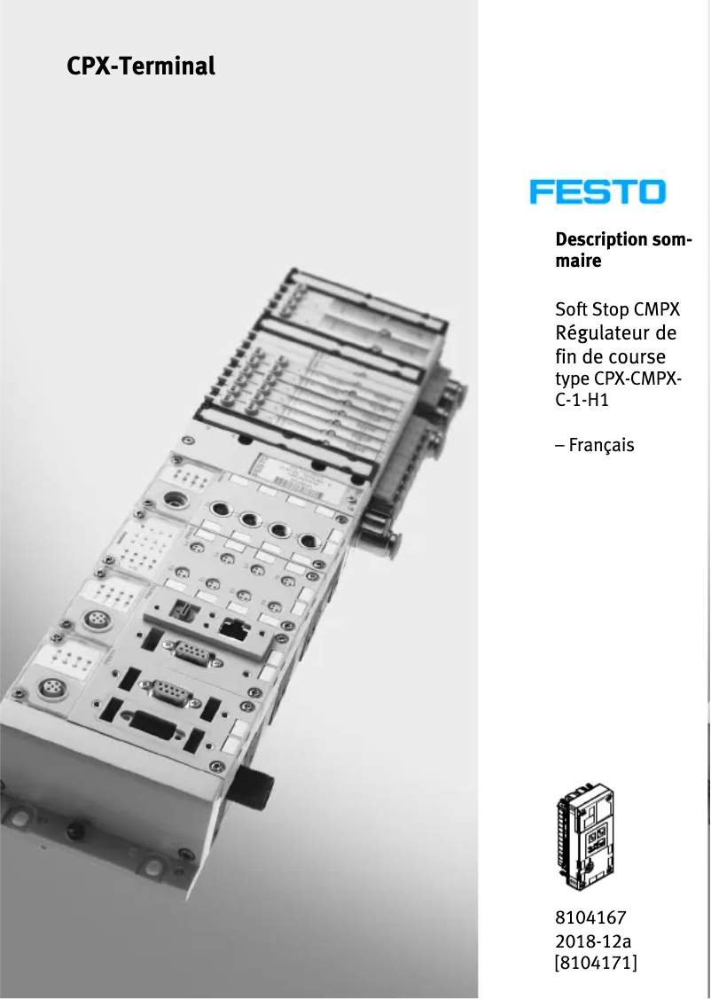 Page 1 de la notice Manuel utilisateur Festo CPX-CMPX-C-1-H1