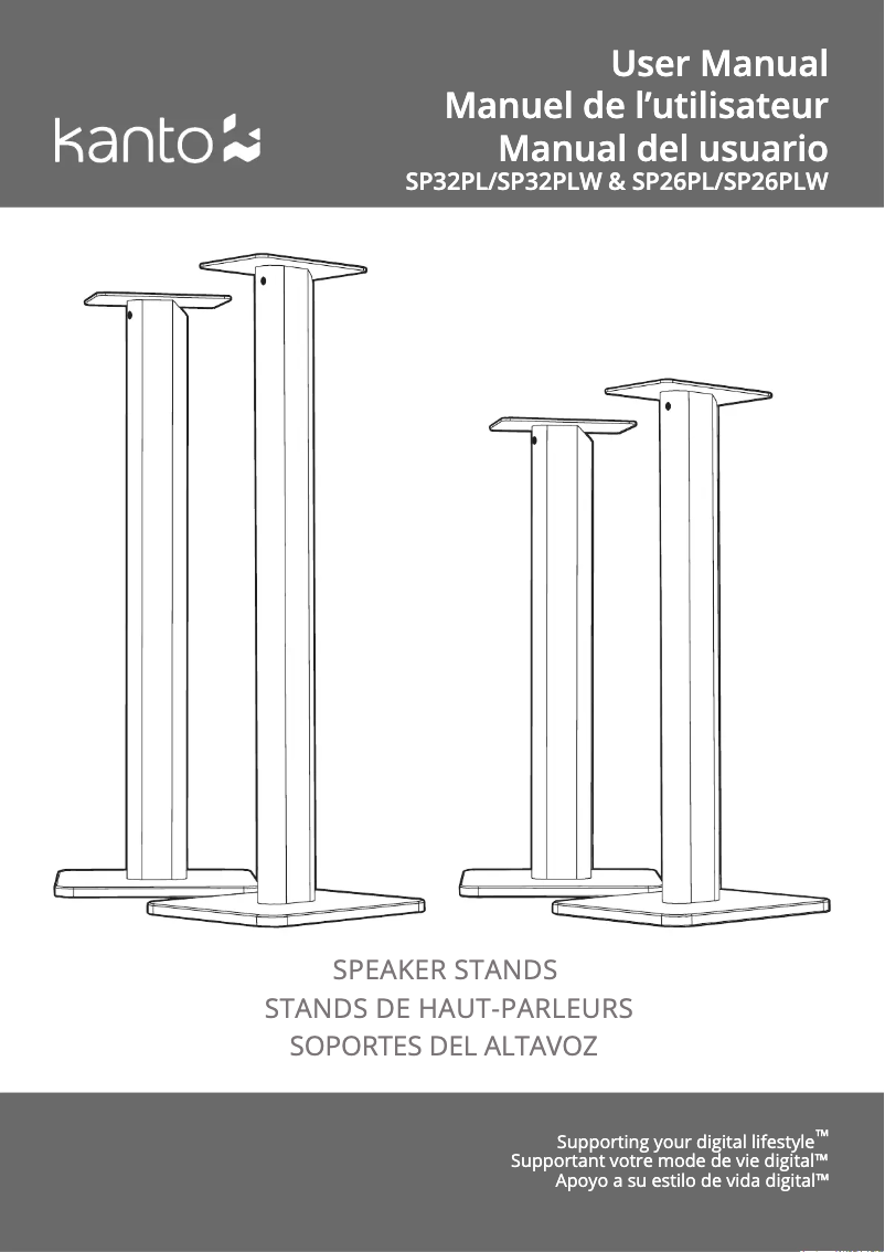 Page 1 de la notice Manuel utilisateur Kanto SP32PLW