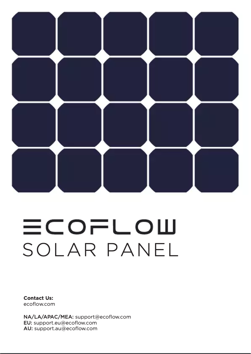 Page n°1 - Manuel utilisateur EcoFlow Solar Panel 60W