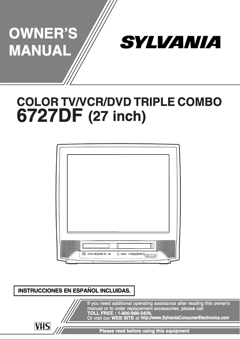 Page n°1 - Manuel utilisateur Sylvania 6727DF
