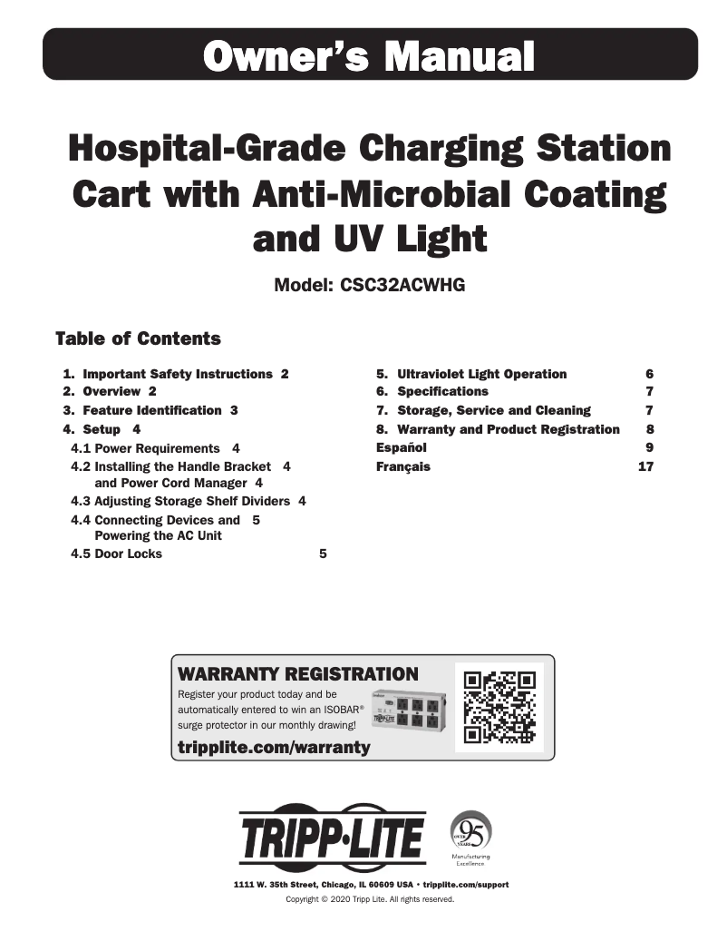 Image de la première page du manuel de l'appareil CSC32ACWHG