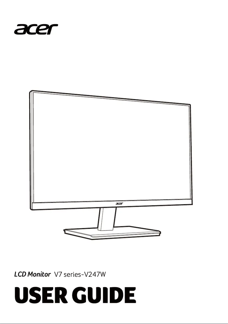 Página 1 del manual Manual de usuario Acer V247W